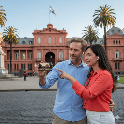 Self-guided audio tour for Buenos Aires by Uvamai Niche Tourism, featuring landmarks and city sights in a portable format.