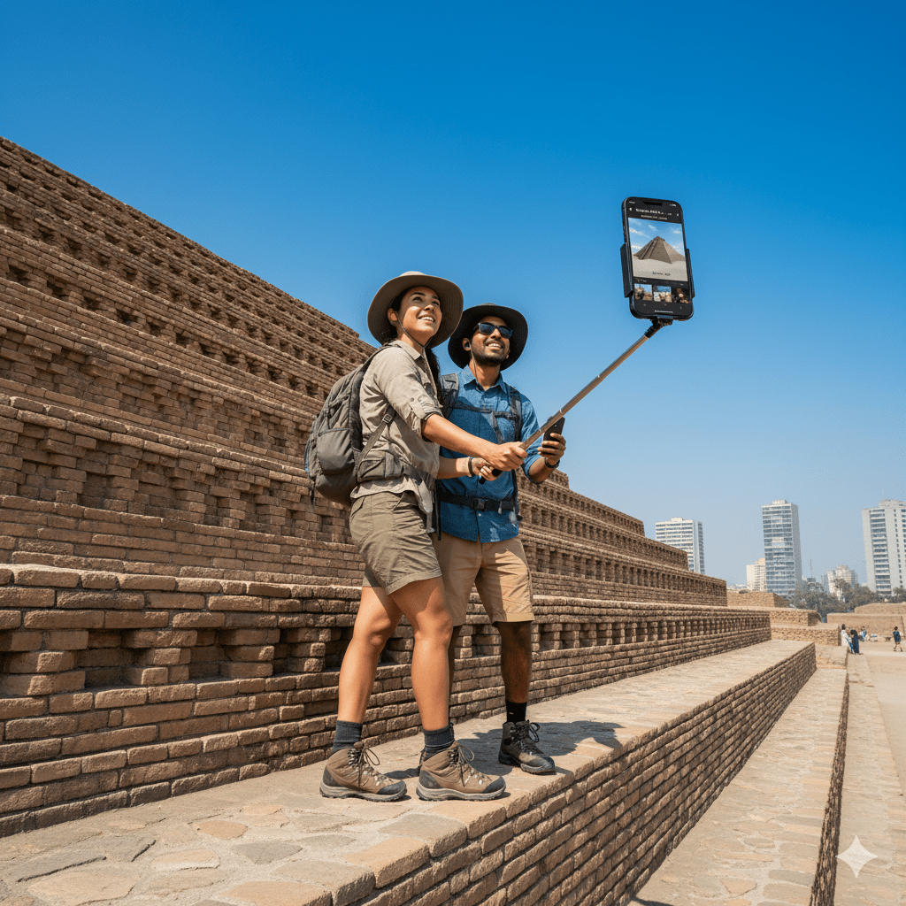 Lima Self-Guided Audio Tour by Uvamai Niche Tourism, featuring a smartphone with audio guide app on a city background.