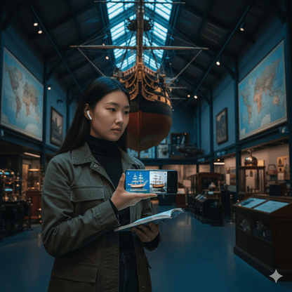 Liverpool Self-Guided Audio Tour by Uvamai Niche Tourism, featuring a portable audio device and scenic Liverpool landmarks.