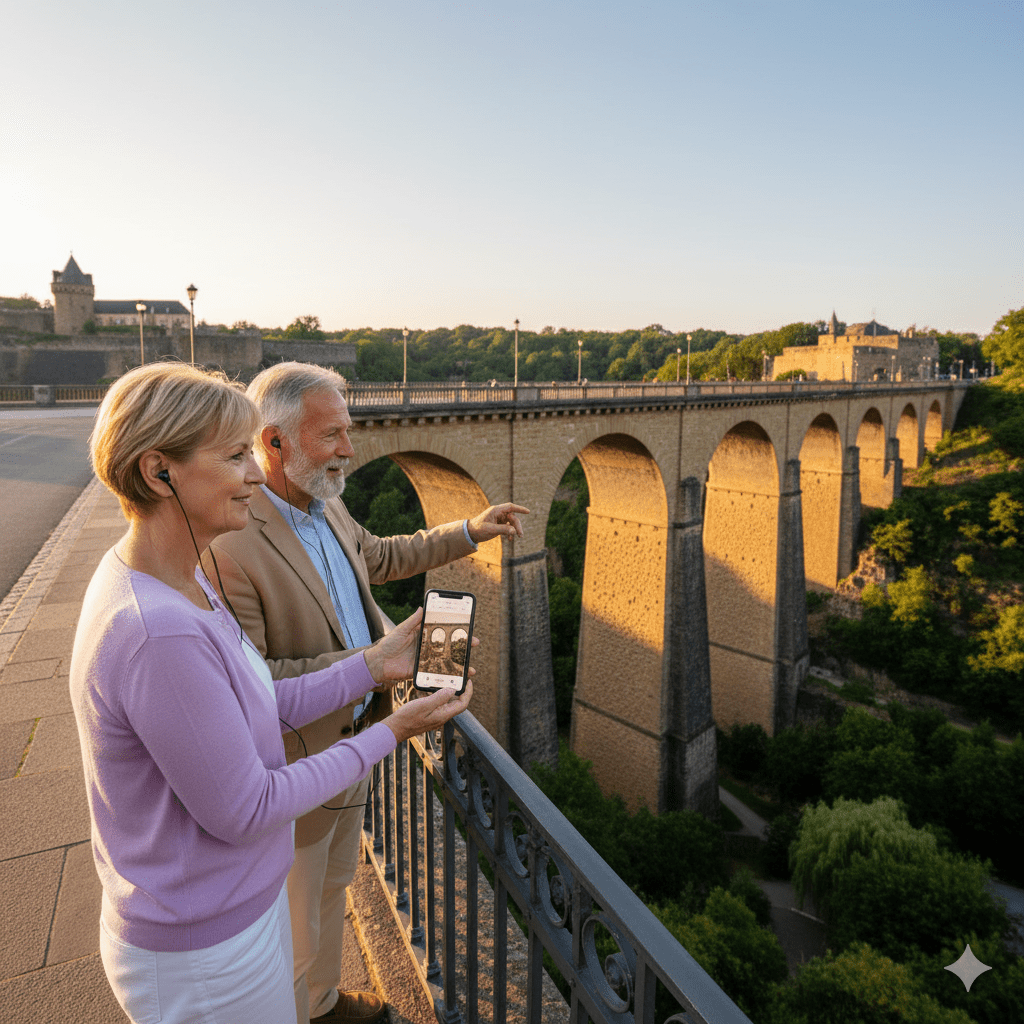 Luxembourg City Self-Guided Audio Tour by Uvamai Niche Tourism, featuring landmarks and scenic views of Luxembourg city.