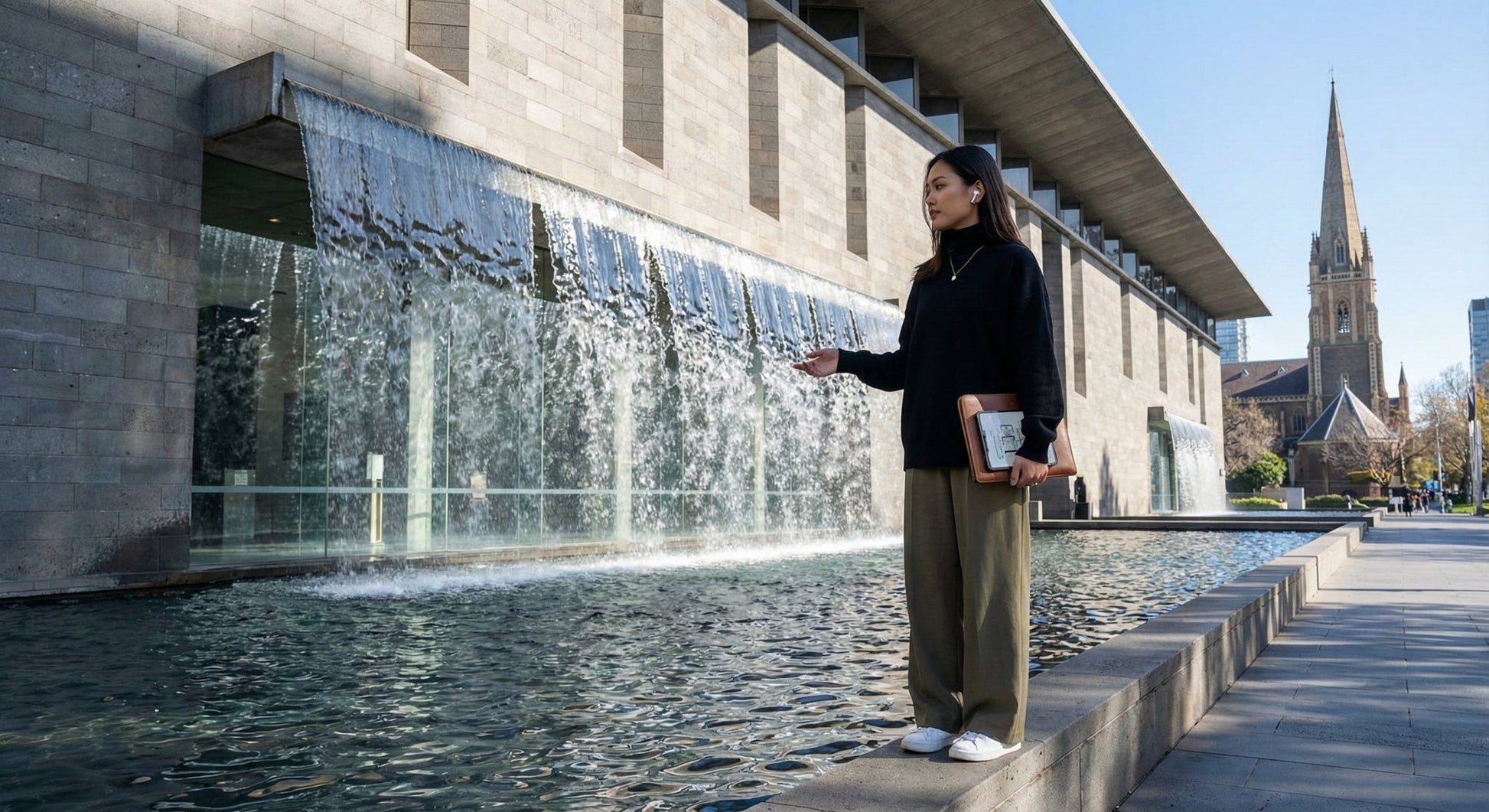 Melbourne self-guided audio tour guide by Uvamai Niche Tourism, featuring city landmarks and scenic views in Melbourne.