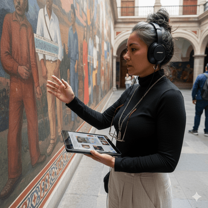 Audio guide for Mexico City self-guided tour by Uvamai Niche Tourism, featuring landmarks and city sights.