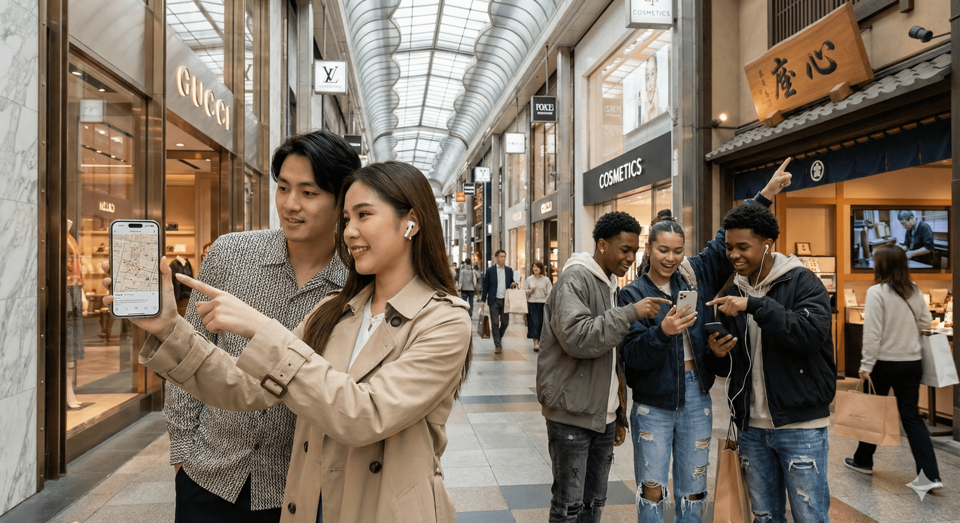 Osaka Self-Guided Audio Tour by Uvamai Niche Tourism featuring headphones and a smartphone displaying the tour app.