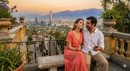 Self-guided audio tour by Uvamai Niche Tourism showcasing Santiago landmarks and scenic city views.