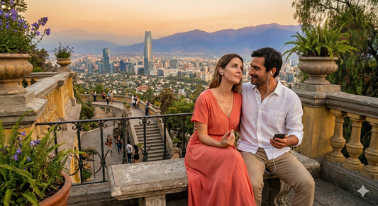 Self-guided audio tour by Uvamai Niche Tourism showcasing Santiago landmarks and scenic city views.