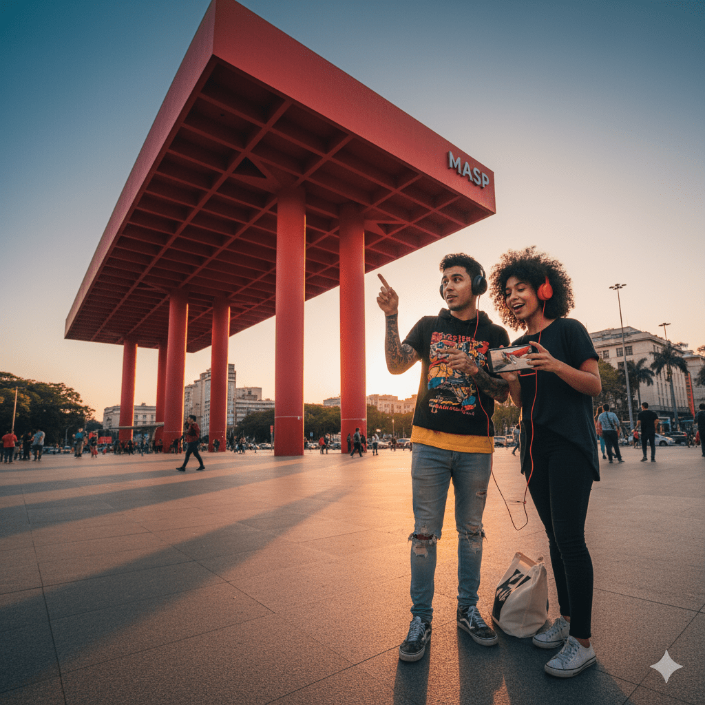Self-guided audio tour of Sao Paulo by Uvamai Niche Tourism, featuring city landmarks and historic sites.