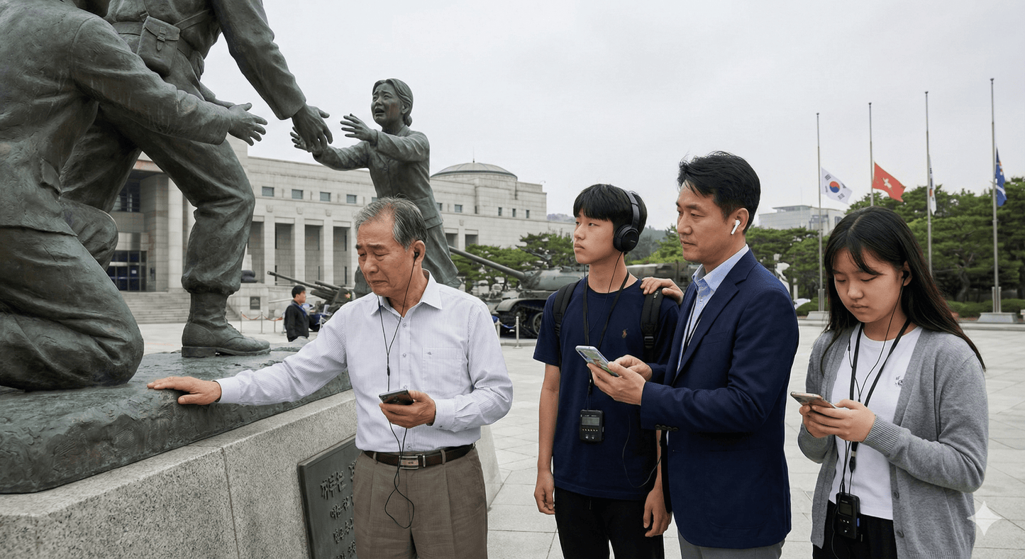 Seoul Self-Guided Audio Tour by Uvamai Niche Tourism, smartphone screen showing map and tour options for exploring Seoul.