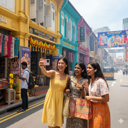 Audio tour device for Singapore self-guided tour by Uvamai Niche Tourism, showing headphones and tour interface on screen.