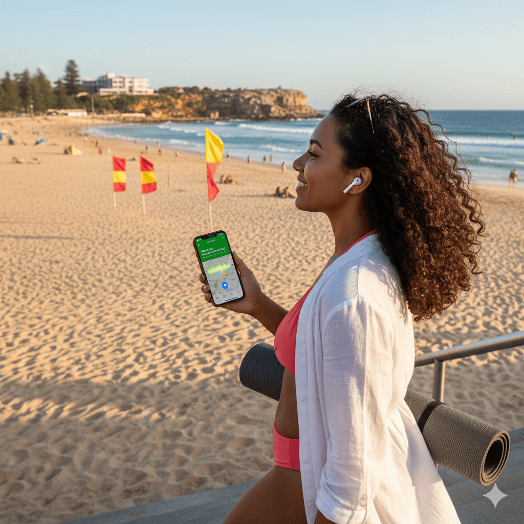 Sydney Self-Guided Audio Tour by Uvamai Niche Tourism, featuring images of Sydney landmarks and scenic city views.