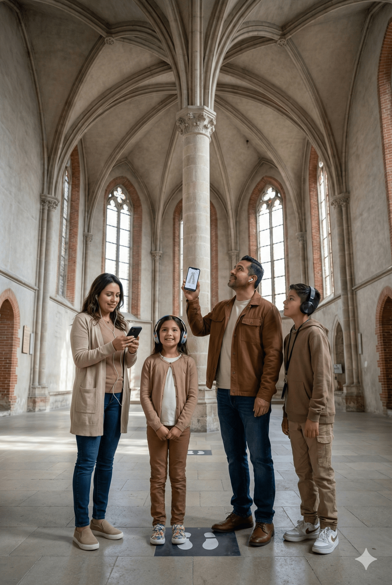 Toulouse Self-Guided Audio Tour by Uvamai Niche Tourism showing a tablet with city landmarks and guide interface on screen.