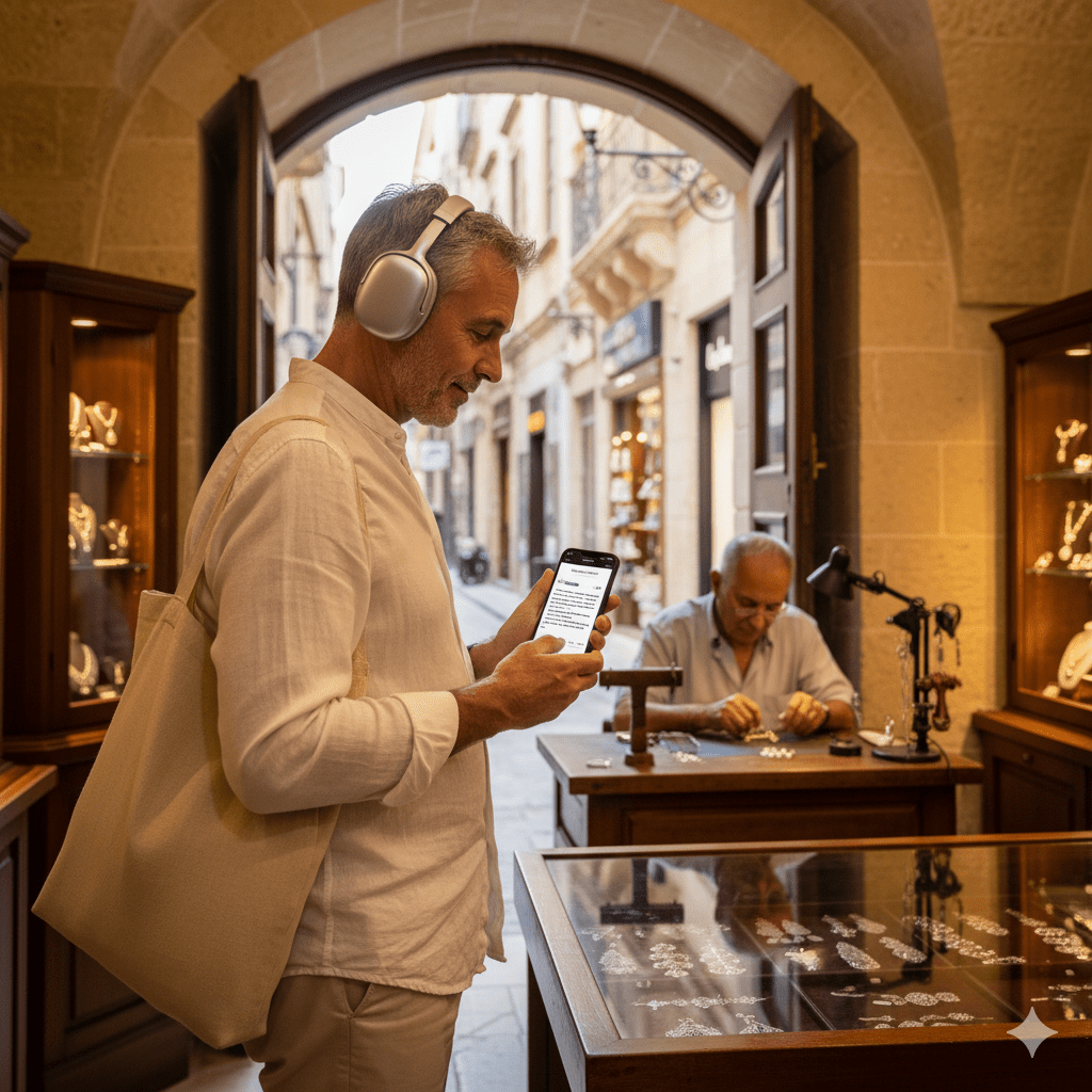 Valletta self-guided audio tour by Uvamai Niche Tourism, showing a scenic view of Valletta’s historic cityscape with landmarks.
