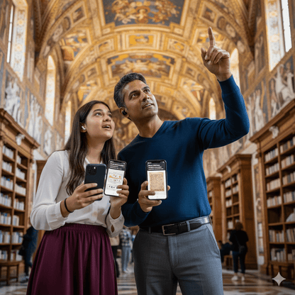 Self-guided audio tour of Vatican City with Uvamai Niche Tourism, featuring historic landmarks and religious art in Vatican City.